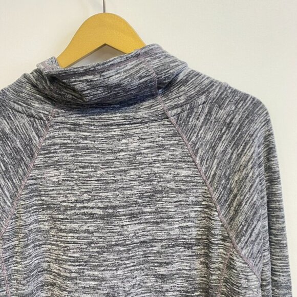 Athleta Heather Gray Techie Cowl Neck Sweatshirt - Picture 11 of 12